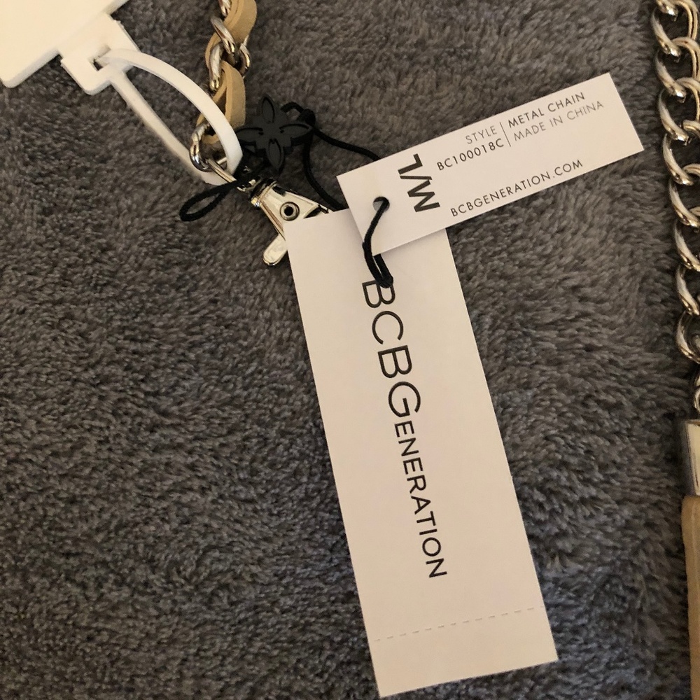 BCBGeneration Sand chain metal tassels M/L belt - Picture 7 of 8
